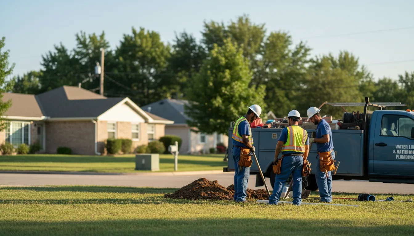 Residential water line and bathroom plumbing service in Forest City, NC